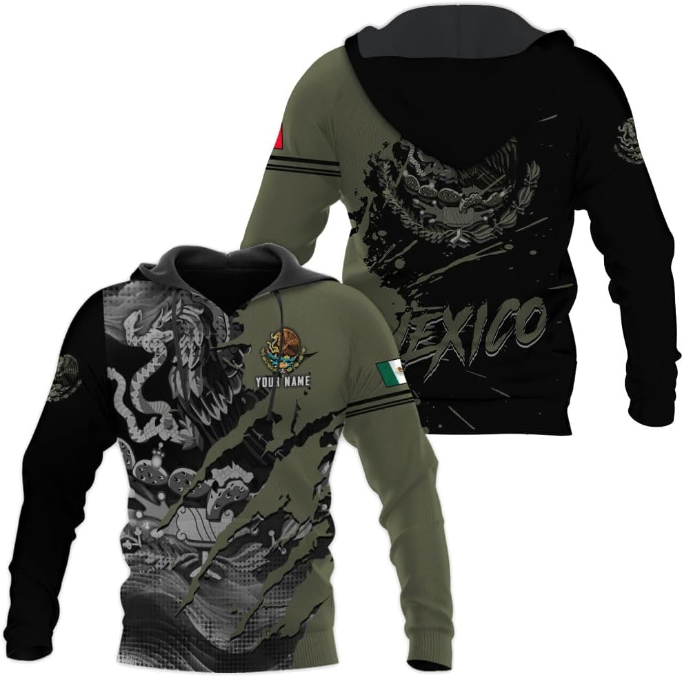 Personalized Name Mexican Shirts for Men, Customized Mexico Shirts for Men, Mexico Shirts for Women Mexico Shirt Eagle Flag