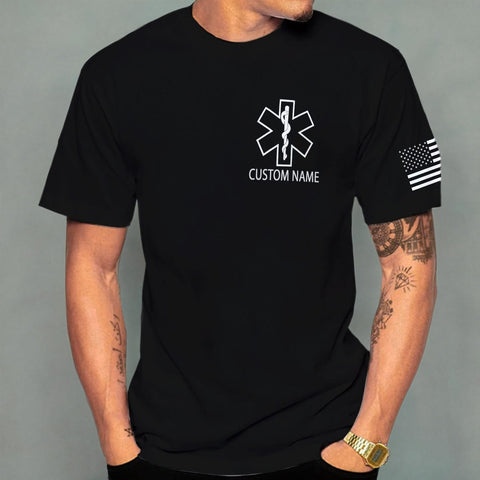 Mostefy Personalized EMT Shirt, EMS Shirt, Customized EMS Shirts,EMT Paramedic Uniform Emergency Medical Technician Shirts