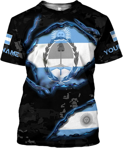 Rivelus Personalized Argentina Shirt 3D, Camisa De Argentina, Argentinian Flag Pride Gift Shirts Argentinian Flag