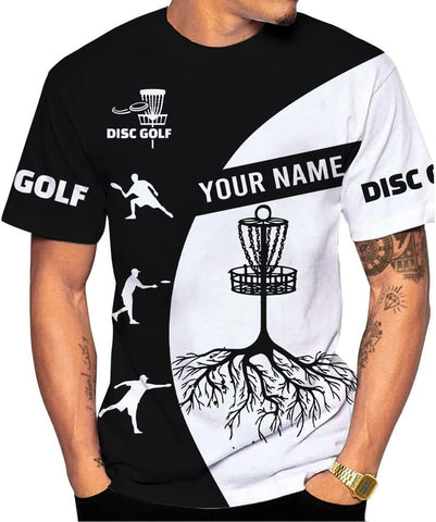 Personalized Disc Golf T-Shirt 3D All Over Printing S-5XL, Disc Golf Shirts for Men, Mens Disc Golf Tee Shirt