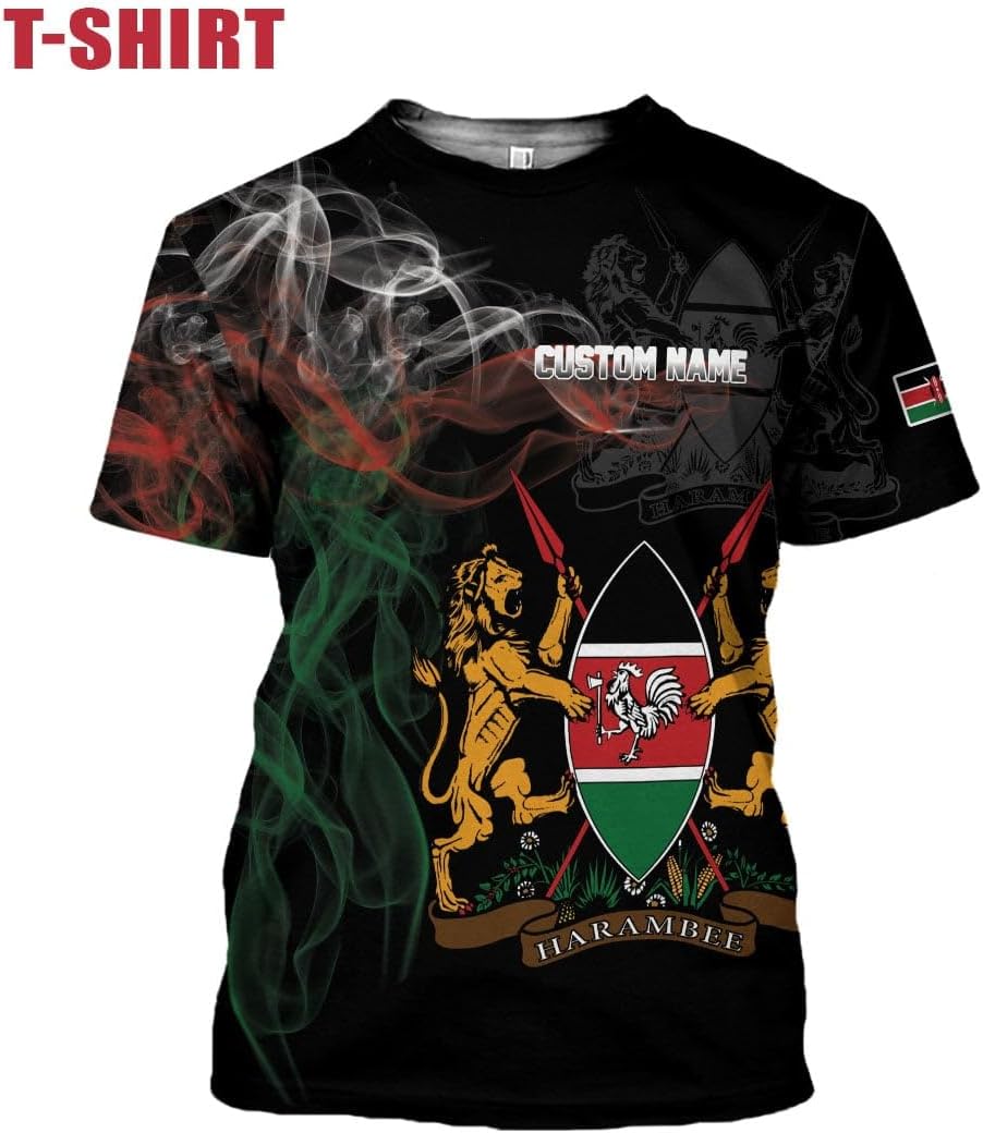 Personalized Kenya Flag 3D Shirts - Kenyan Pride Gift