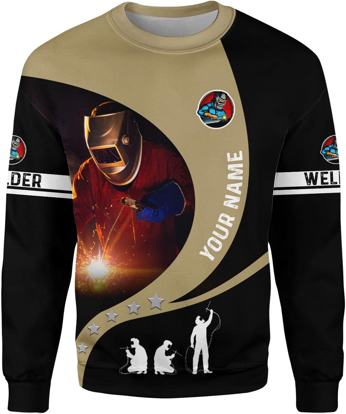 Mostprints Personalized Name Welding Shirt 3D, Custom Welding Shirts Gift, Welding Shirts, Welder Shirt for Men and Women