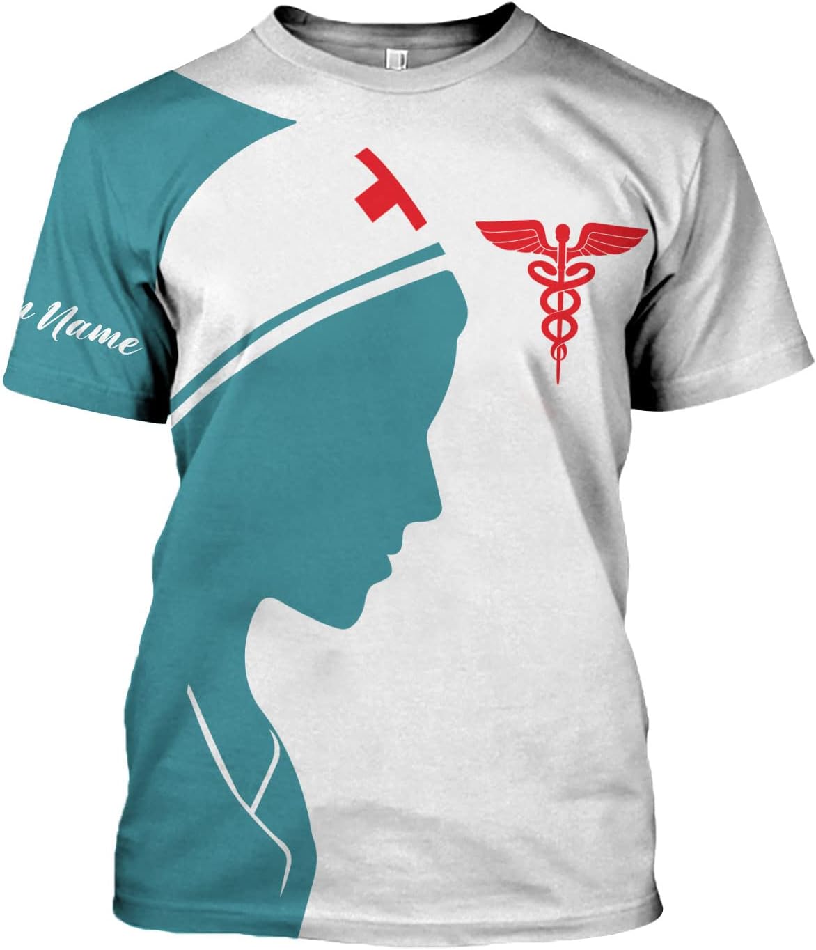 Mostprints Personalized Name Nurse Shirt, Nurse Shirts for Women, Nurse Shirts Gift, Nursing Shirts Emergency Shirts for Women