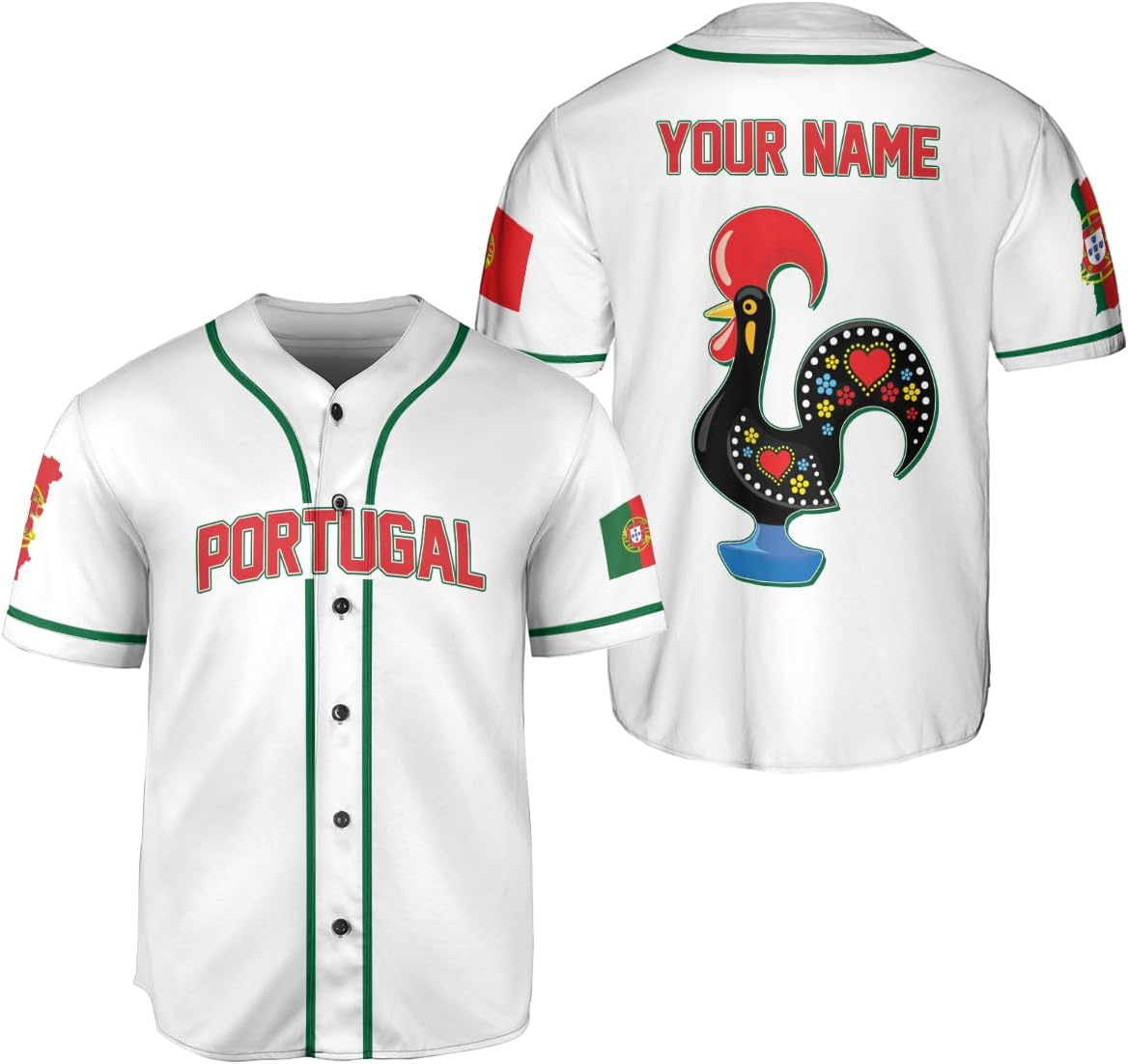 Parvii Personalized Portugal Jersey, Portugal Shirt Camiseta De Portugal Portuguese Clothes Portuguese Baseball Jersey Gift
