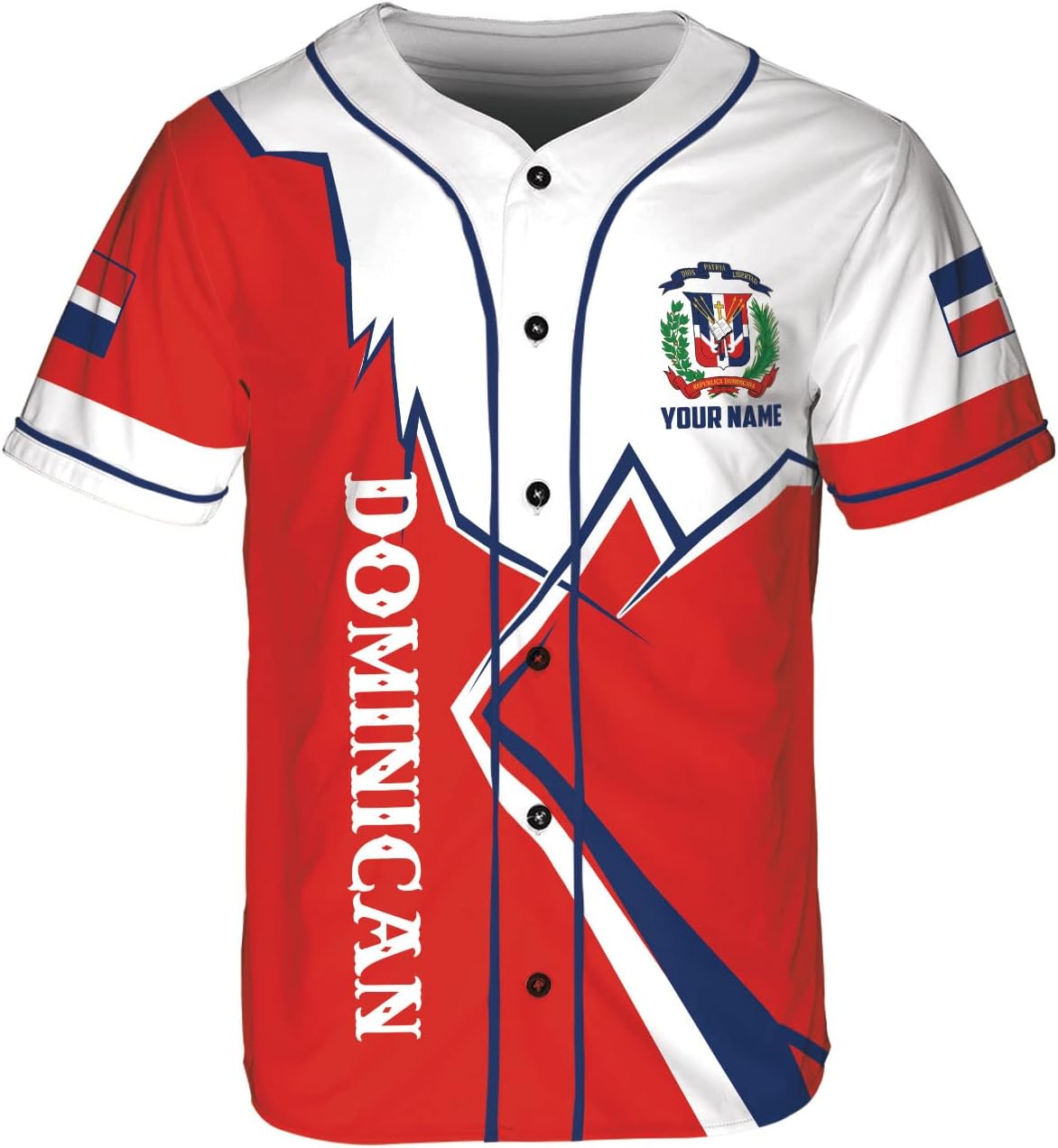 Leprints Personalized Dominican Republic Baseball Jersey Shirt,Team Name Republic Dominicana Baseball Jersey for Men,Women