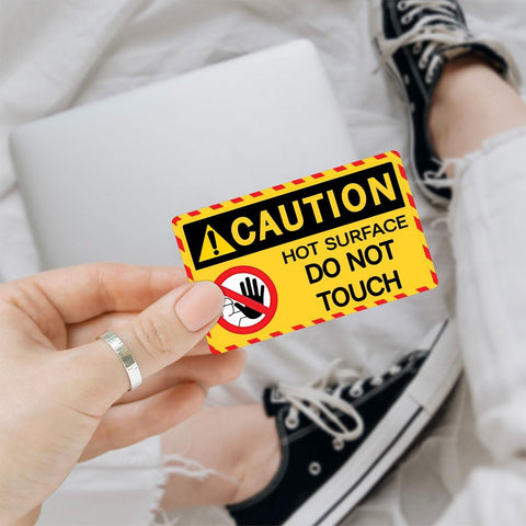 (3Pcs) Caution Hot Surface Do Not Touch Sticker Decal, Caution Hot Surface Stickers, Hot Warning Sign, Do Not Touch Sticker, Sticker Die-cut Waterproof For Water Bottle, Truck, Car, Helmet Decal 5"