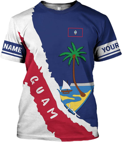 MoonArt Personalized Guam Shirt - Guahan Pride Tshirt for Men & Women - Guam Gifts Tee