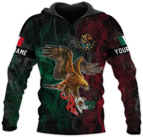 RoyalBro Personalized Mexico Shirts, Camisas De Mexico, Mexico Shirts for Men, Mexican Flag Jersey Shirt Mexico 3D Shirt