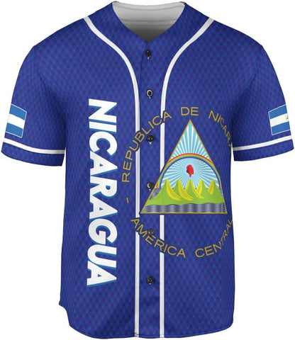Personalized Nicaragua Baseball Jersey, Custom Nicaragua Baseball Jersey for Men & Women, Nicaraguan Camisas Shirt