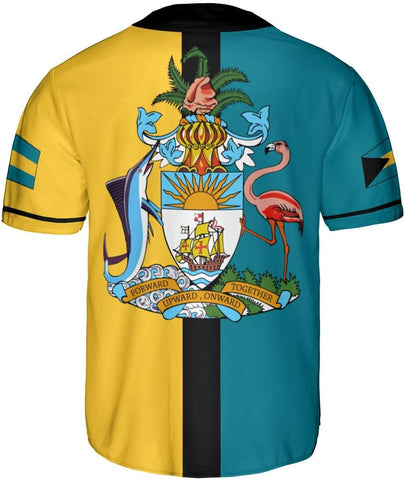 Personalized Bahamas Baseball Jersey Shirt Bahamas Pride Flag Bahamian Jersey Soccer for Men and Women