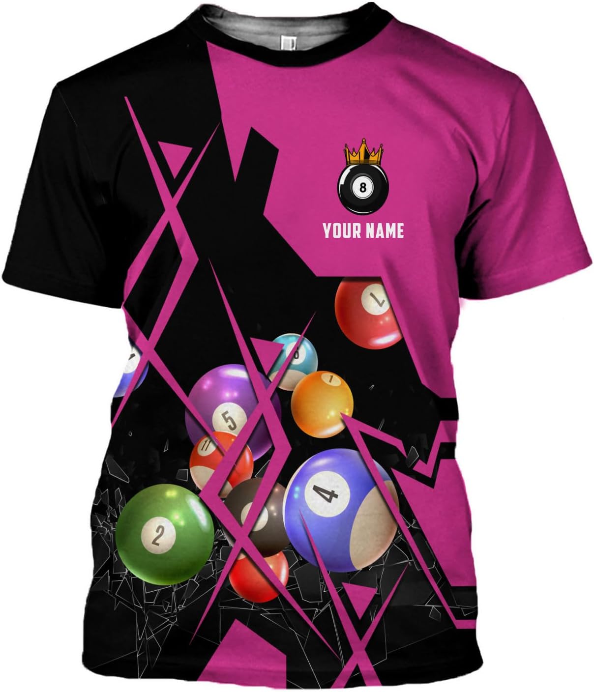 Parvii Personalized Billiards Shirt for Men, 8 Ball Pool Shirt, Billiards Gift