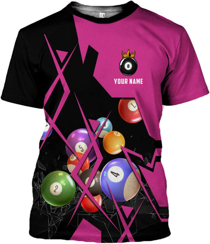 Parvii Personalized Billiards Shirt for Men, 8 Ball Pool Shirt, Billiards Gift