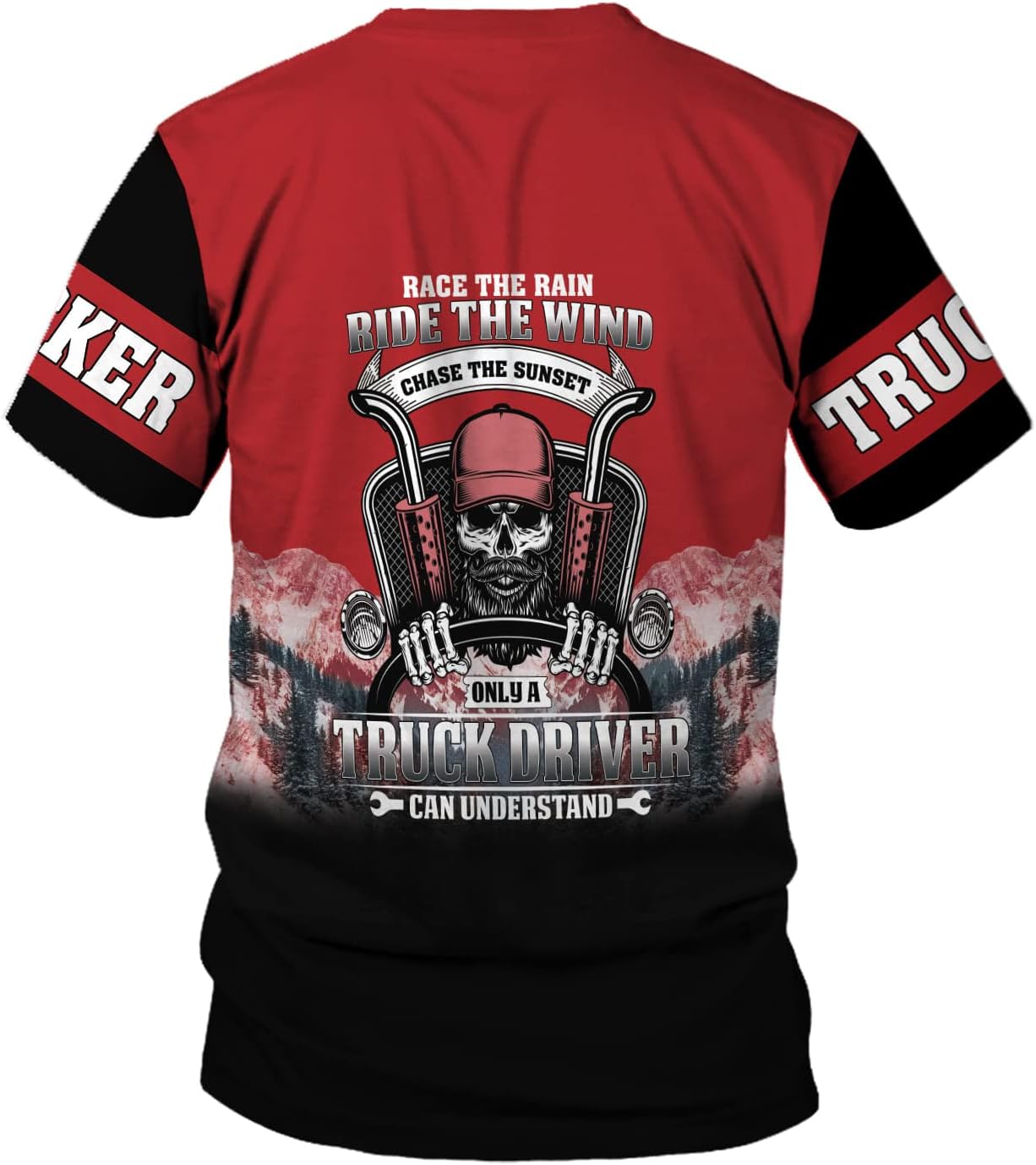 Personalized Trucker Shirt Custom US Flag Truck Driver T-Shirt Funny Trucker Gift 3D Hoodie for Men & Women Trucking Diesel