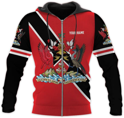 Personalized Trinidad & Tobago Shirts Trinidad and Tobago Coat of Arms Flag 3D Shirts Trinidad Pride Independence