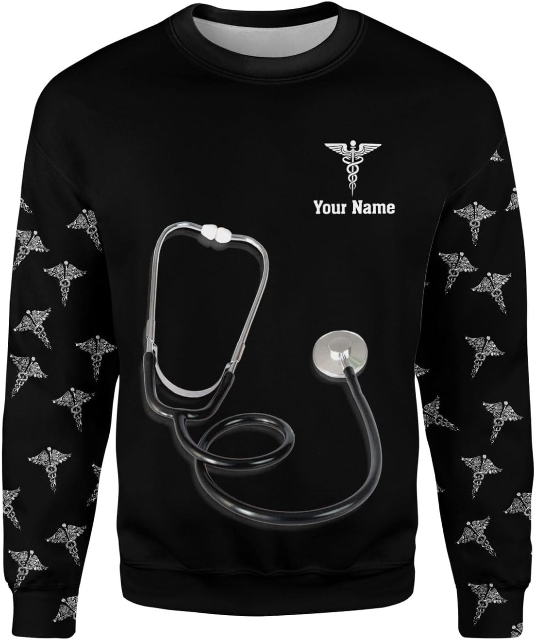 Woseprints Personalized Name 3D Nurse Shirts, Emergency Nurse T-Shirt Gifts