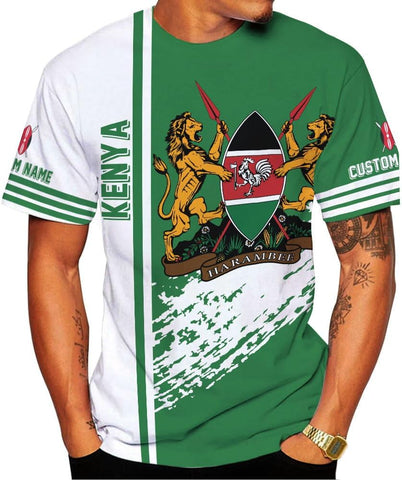 Personalized Kenya Flag 3D Shirts - Kenyan Pride Gift