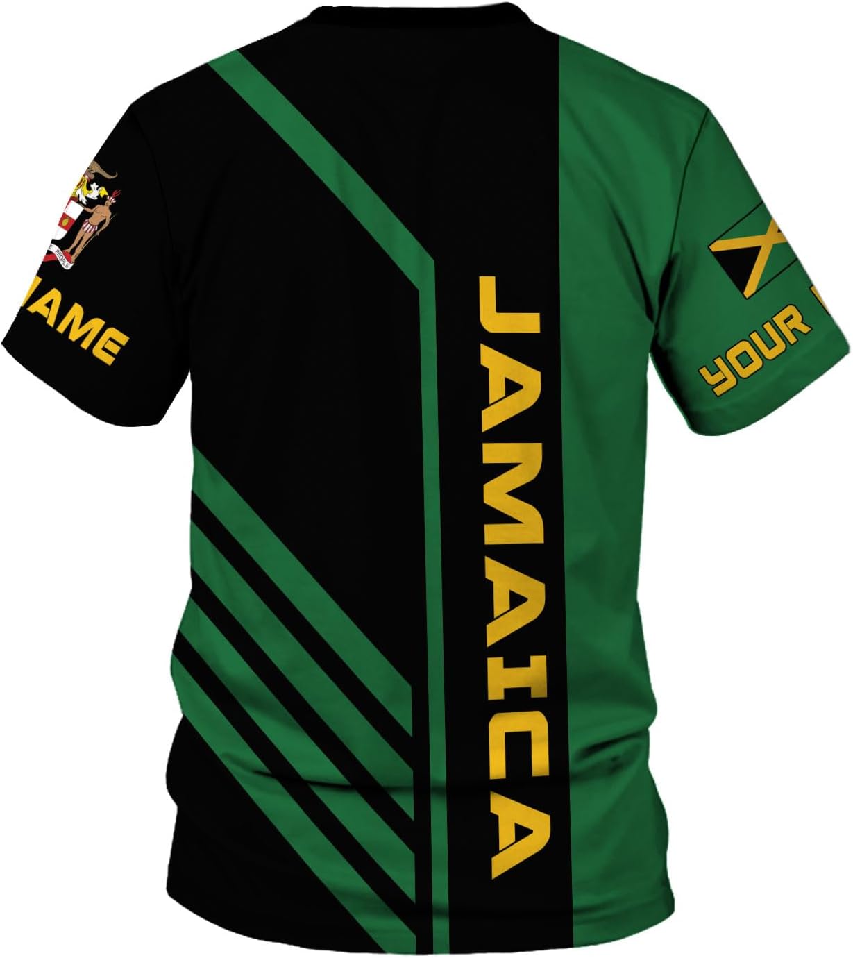 MoonArt Personalized Jamaica Shirt Custom Jamaica Flag Lion Hoodie for Men and Women, Jamaican Pride T-Shirt, Jamaicana