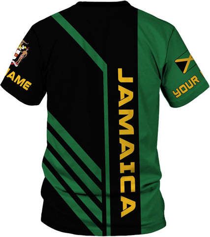 MoonArt Personalized Jamaica Shirt Custom Jamaica Flag Lion Hoodie for Men and Women, Jamaican Pride T-Shirt, Jamaicana