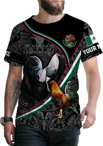 Suseaz Personalized Rooster Shirt Men Women, Men Funny Chicken 3D Printed Vintage Crew Neck Short Sleeve Shirts