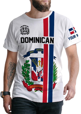 Custom Dominican Republic 3D Shirts for Men Dominicana Flag Shirts Dominican Flag Tshirt Dominican Independence Day