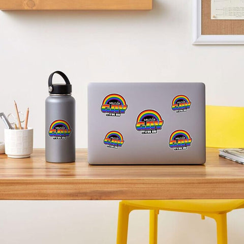 3Pcs Sounds Gay I'm in Sticker Funny LGBTQ Rainbow Flag Sticker Inclusion Matters Gay Pride Love Equality Rights Stickers Sounds Gay Im in LGBT Decal for Laptop Bottle Phone Car Hard Hat 3"x3"