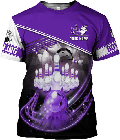 MoonArt Personalized Name Bowling Shirts for Men and Women 3D, Bowling Shirts for Team Bowling, Bowling Shirts Gift