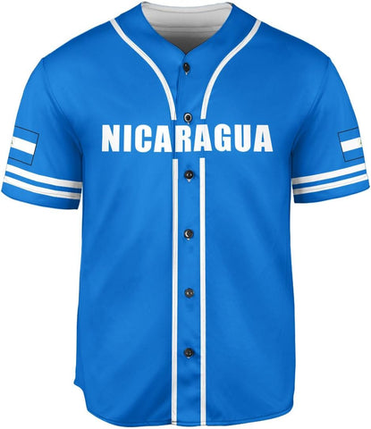 Podagree Personalized Nicaragua Baseball Jersey Shirt Name Nicaraguan Baseball Jersey for Men & Women Nicaraguan Camisas