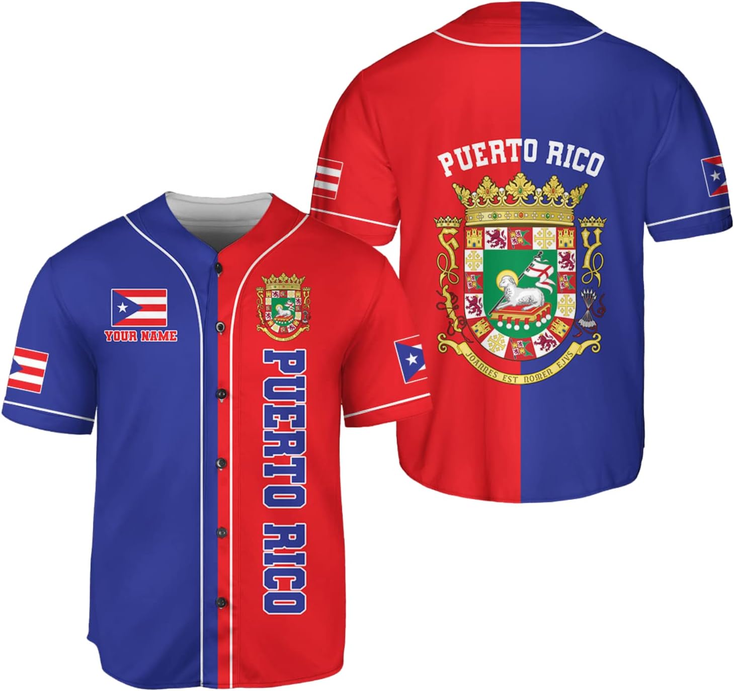 Personalized Puerto Rico Baseball Shirt,Customized Team Name Puerto Rican Baseball Jersey for Men,Women S-5XL