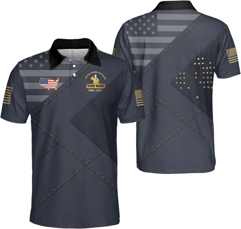 LigtHuy Personalized Name Us Army Polo Shirts for Men, Us Army Shirt, Veteran Shirts, Veteran Shirts for Men S-5XL