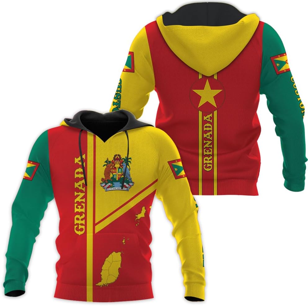 Personalized Name Grenada Shirts for Men, Grenada Shirts for Women, Proud Grenadan Shirts, Grenadian Flag Pride Shirt