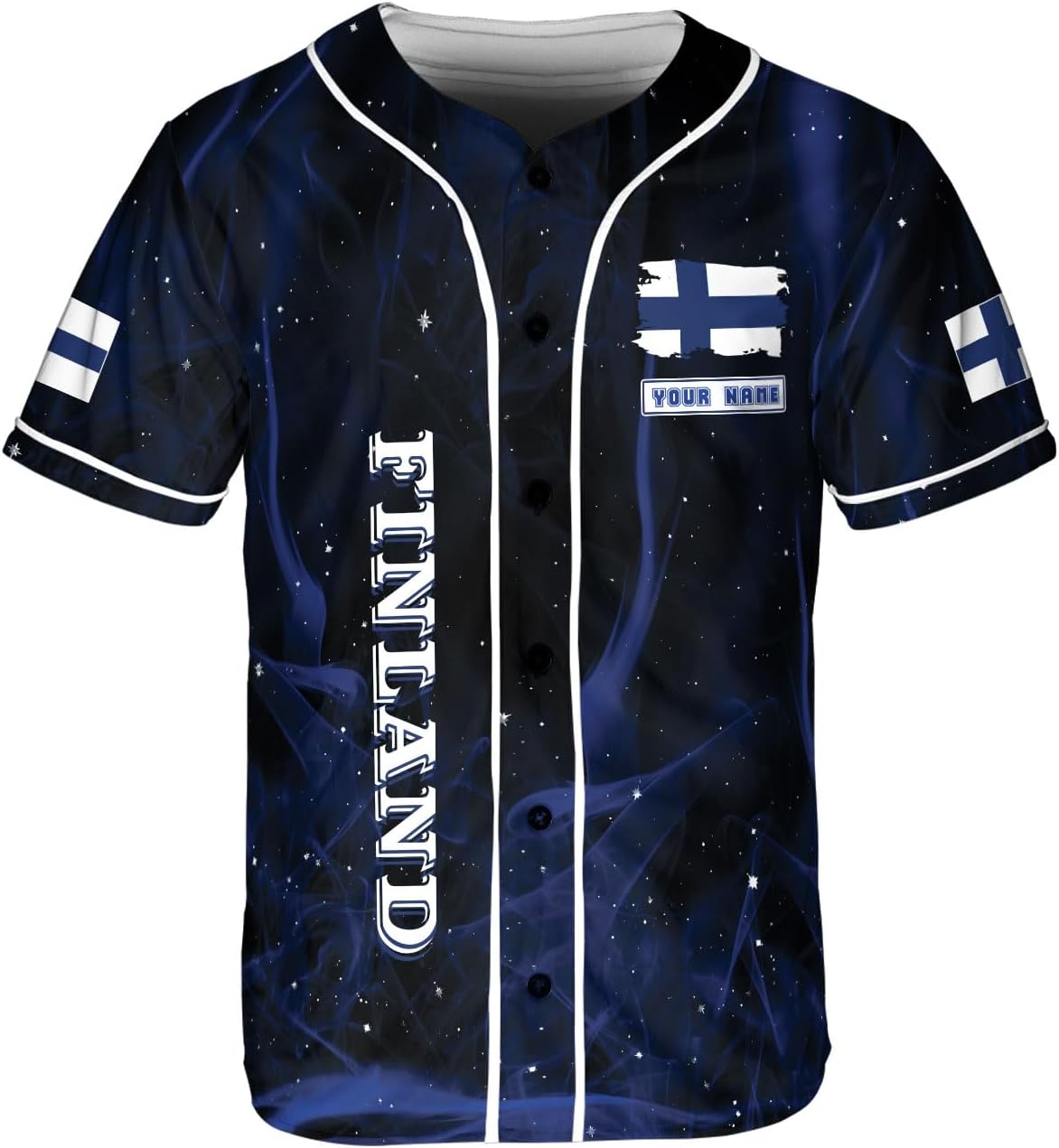 Leprints Personalized Finland Baseball Jersey, Finnish Soccer Baseball Finlanders Pride Flag Finnish Jersey Men Women Shirt