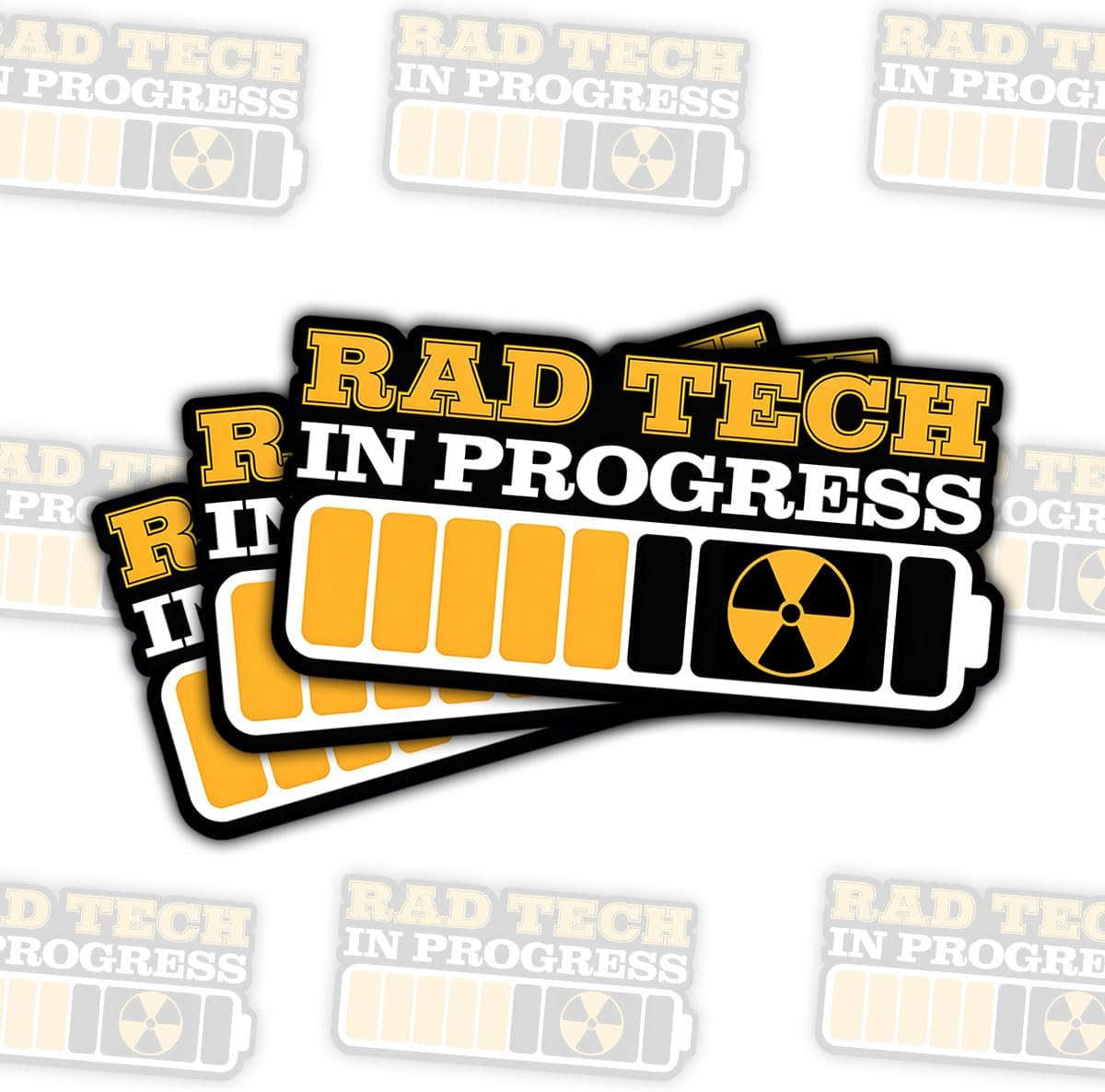 3 Pcs Rad Tech in Progress Sticker, Technologist Xray Sticker, Radiology, X-Ray Tech Stickers Waterproof Die-Cut for Laptop Water Bottle Phone Car Note Book Gifts