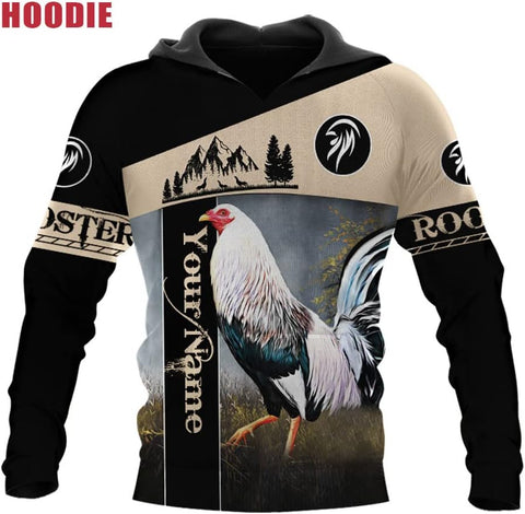 Personalized Rooster Hoodie, Rooster Hoodies for Men Sudadera De Mexico Hombre Unisex Hoodie, T Shirt, Zip Up Hoodie, Sweatshirt for Men Women HD766 Multicolor