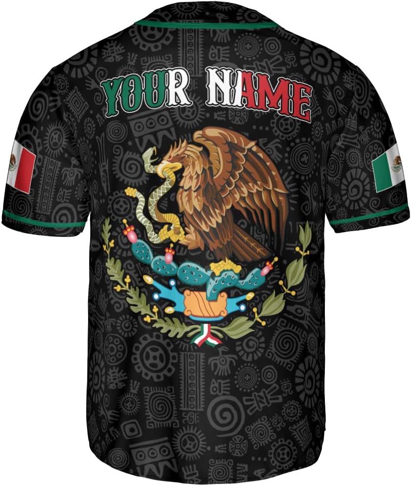 RoyalBro Personalized Mexico Baseball Jersey, Mexican Jersey for Men & Women, Mexican Flag Jersey, Mexico Shirt Camisa