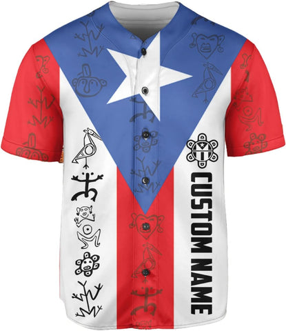 Personalized Puerto Rico Baseball Shirt,Customized Team Name Puerto Rican Baseball Jersey for Men,Women S-5XL