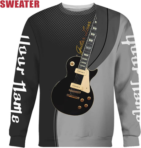 Personalized Name Guitar Shirt 3D, Customized Guitar Shirts for Men, Unisex Guitar Shirts Music Music Lover, Guitar Lover