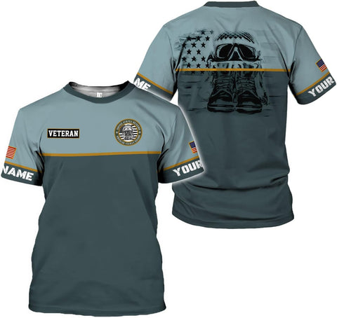 LigtHuy Personalized Name Veteran Shirt 3D, Us Army Shirt, Veteran Shirts, Veteran Shirts for Men, Veteran T Shirts for Men