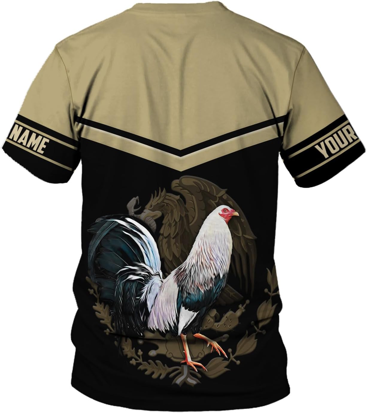 MoonArt Personalized Name Mexican Shirts for Men, Rooster Mexico Shirts for Men, Mexico Shirt Eagle Flag Mexican Eagle