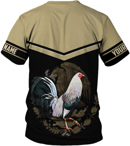 MoonArt Personalized Name Mexican Shirts for Men, Rooster Mexico Shirts for Men, Mexico Shirt Eagle Flag Mexican Eagle