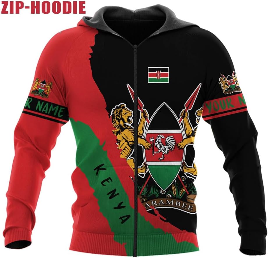 Personalized Kenya Flag 3D Shirts - Kenyan Pride Gift