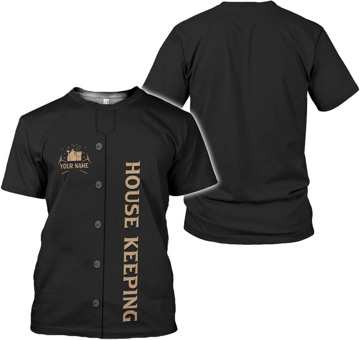 Personalized Housekeeping Shirt 3D All Print Cleaning Service Tshirt Gifts for Housekeeper, House Cleaning Uniforms for Women