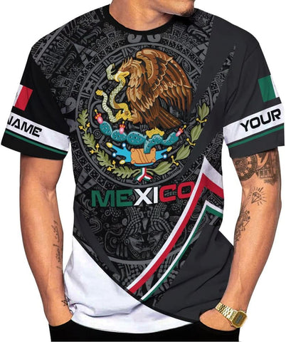Mostefy Personalized Name Mexican Shirts for Men 3D, Customized Mexico Shirts for Men, Mexico Shirts for Women Mexico Shirt