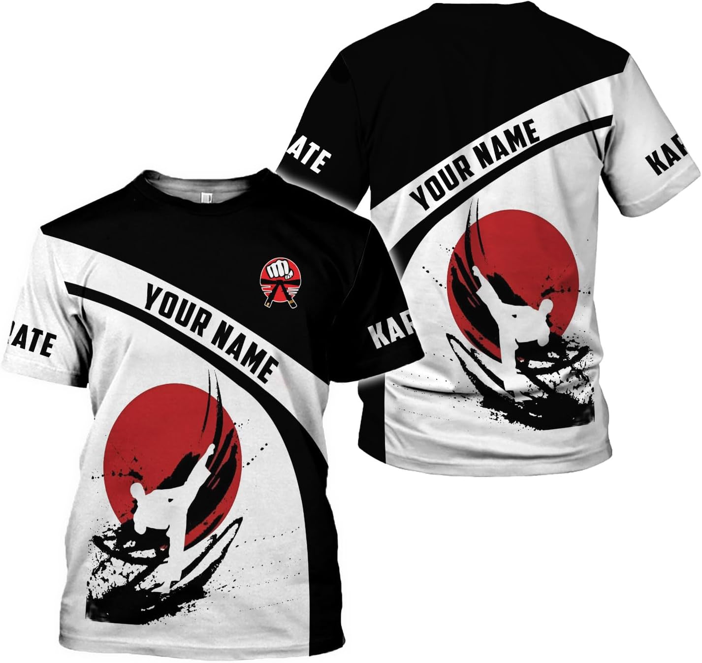 MAPrints Personalized Karate 3D Tshirt Cool Karate Gift for Boys Girls Karate Lovers T-Shirt Karate Shirts Uniform Size S-5XL