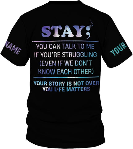MAPrints Personalized Suicide Awareness 3D Shirt, Suicide Prevention Awareness T Shirt, Sweater, Hoodies, Mental Health Shirt