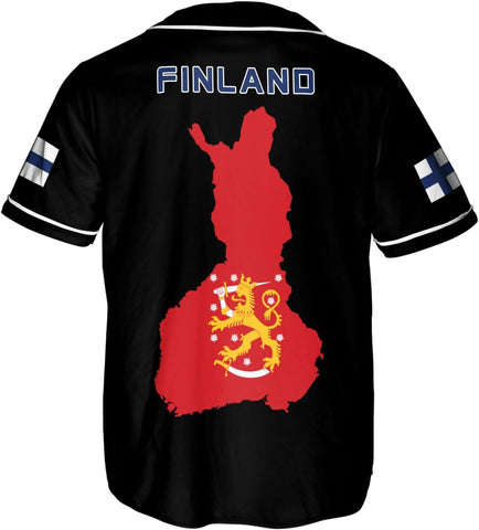 Leprints Personalized Finland Baseball Jersey, Finnish Soccer Baseball Finlanders Pride Flag Finnish Jersey Men Women Shirt