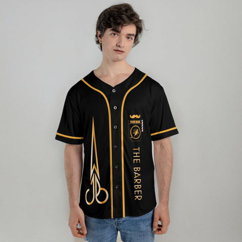 Personalized Barber Shop Baseball Jersey, Hairdresser Jersey, Barber Tools Hat