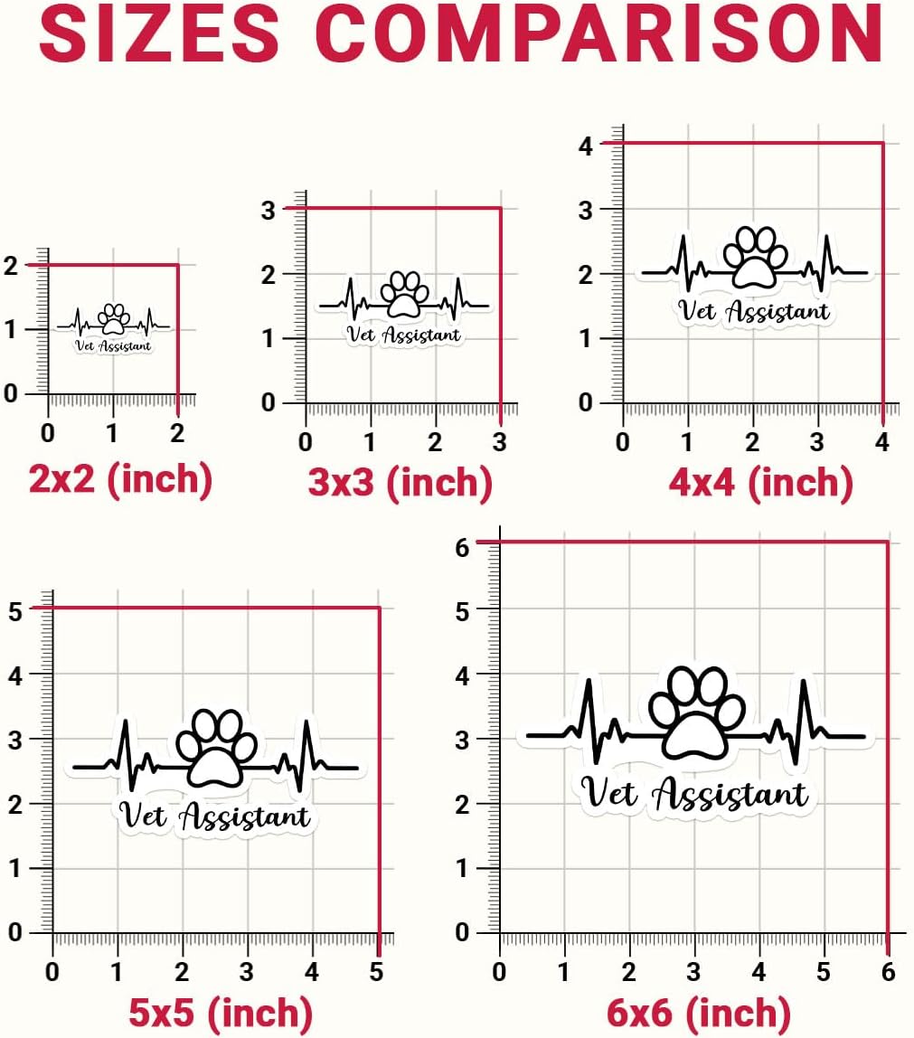 (3pcs) Vet Assistant Sticker, Heart Rate Vet Med Stickers, Veterinary Stickers Funny, Veterinary Medicine Stickers Die-Cut Waterproof Vinyl Sticker for Laptop Water Bottle Phone Window Helmet