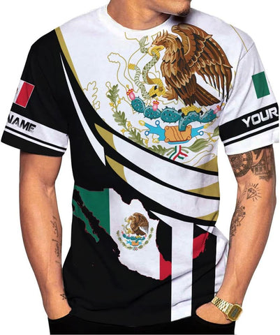 Mostefy Personalized Name Mexican Shirts for Men 3D, Customized Mexico Shirts for Men, Mexico Shirts for Women Mexico Shirt