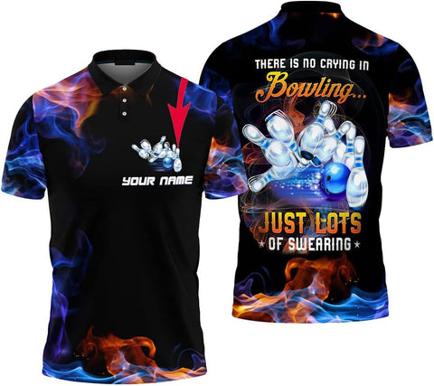 Custom 3D Bowling Polo Shirts for Men and Women Personalized Team Name Gift Unisex Customized Bowling Short Sleeve Polo Shirt