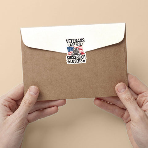 3PCS Veterans are Not Suckers Or Losers 3" Sticker, Funny Political Adult Humor Decal Democrat Republican Liberal Gift American Patriot for Windows, Cars, Trucks, Laptop Phone Hard Hat